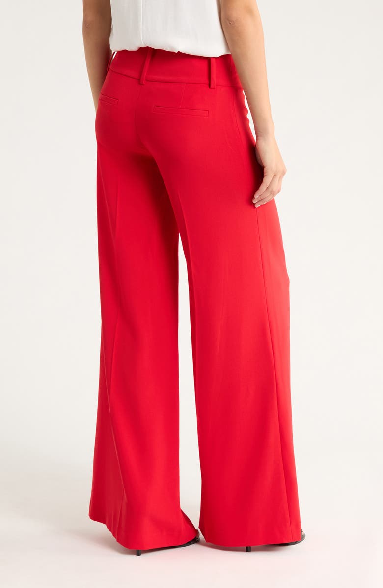 Alice + Olivia Olivia Low Rise Wide Flare Leg Pants, Alternate, color, Bright Ruby