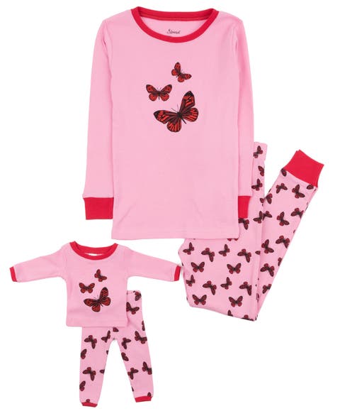 Girls 2-pc. Cotton Pajamas with Matching Doll Accessory - Spring & Everyday Prints (Toddler, Little Kid & Big Kid)