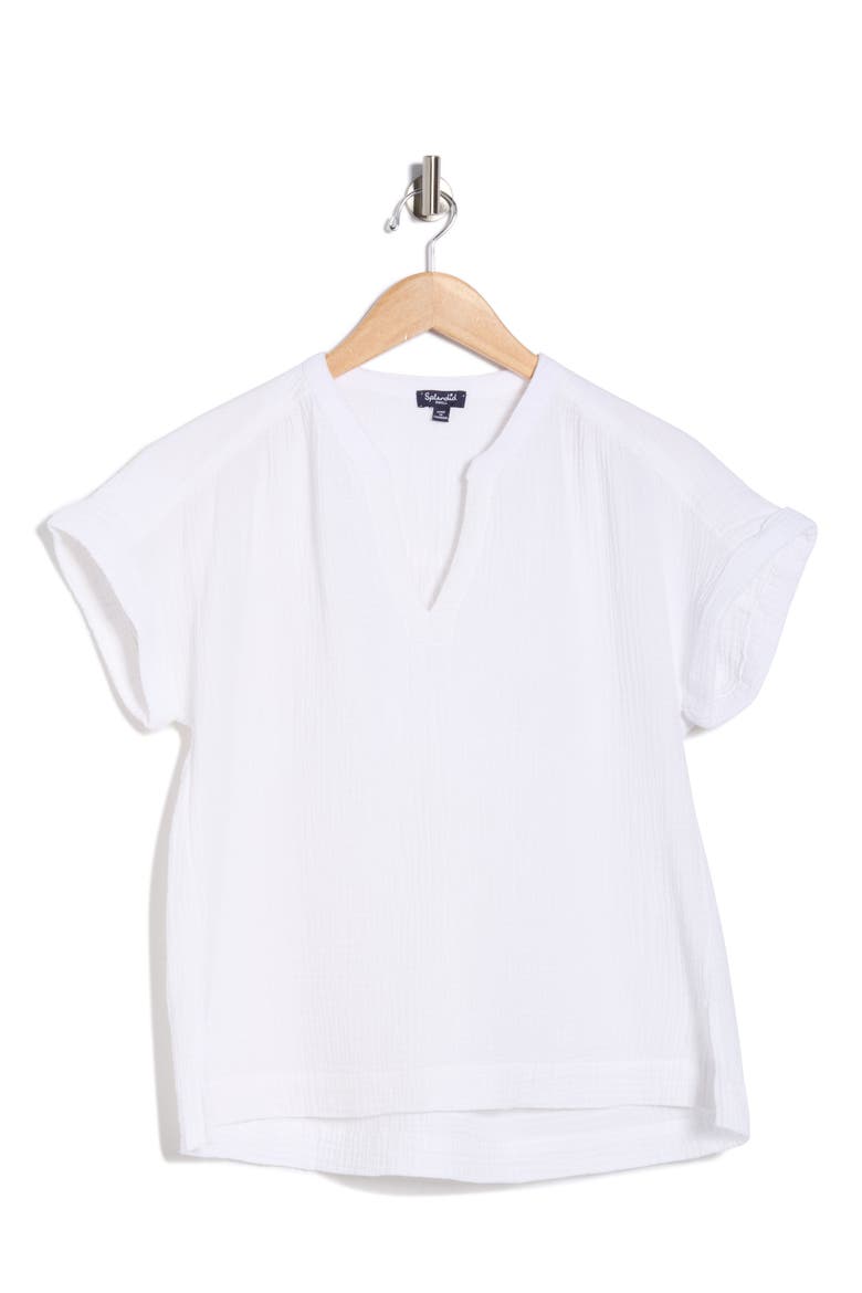 Saint Tropez Gauze Top, Alternate, color, WHITE