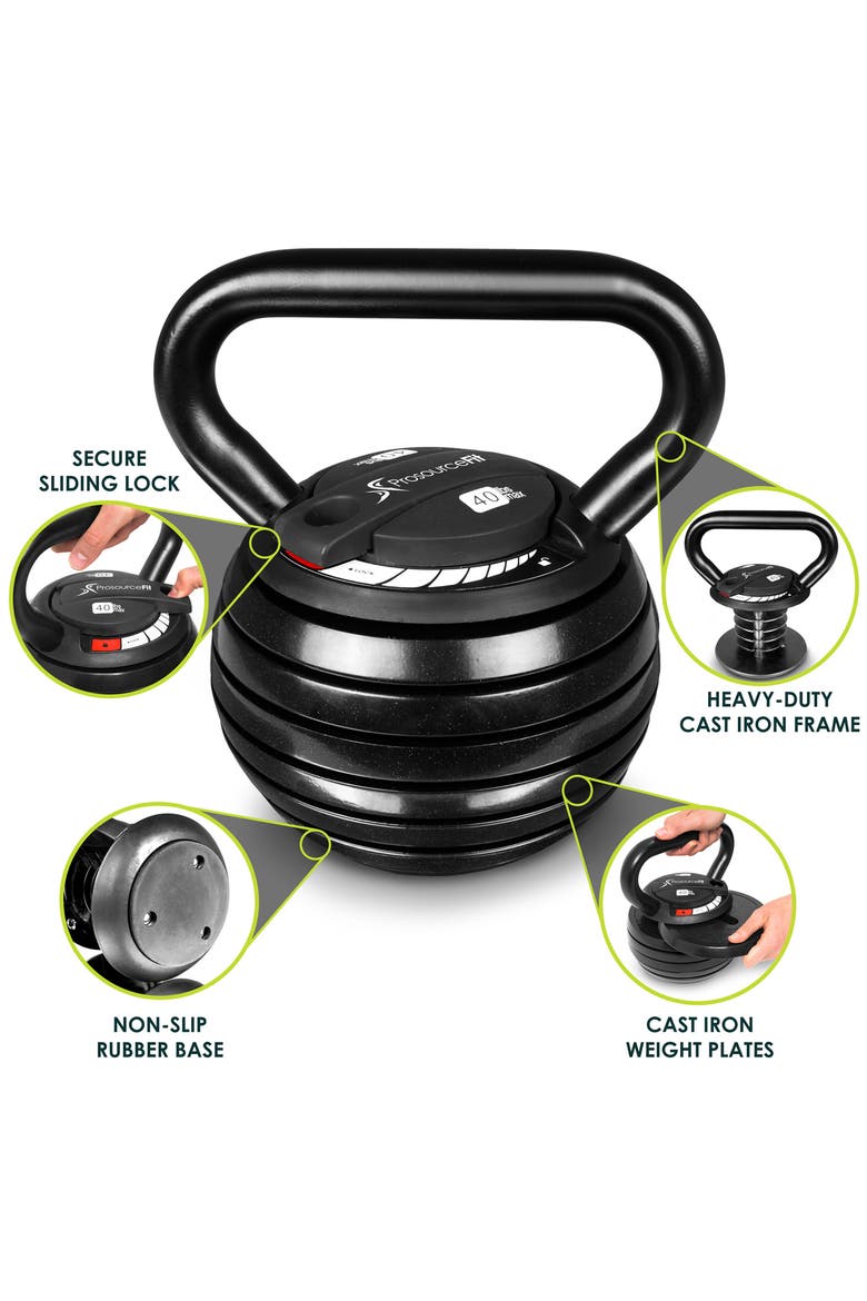 Adjustable Kettlebell, Alternate, color, 10-40 lbs