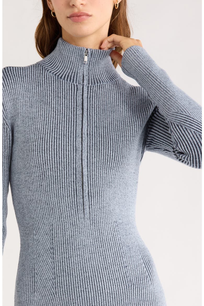 Après Ski Half Zip Rib Sweater, Alternate, color, NAVY SAPPHIRE