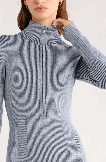 Après Ski Half Zip Rib Sweater