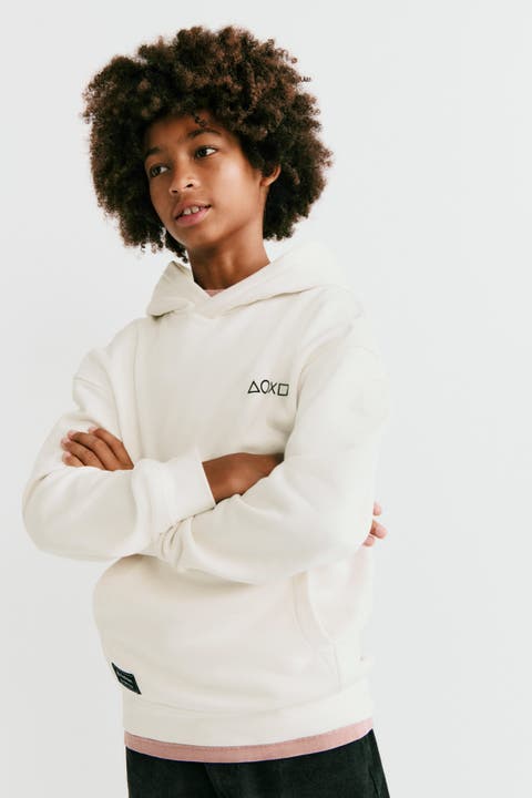 Brushed-inside Printed Hoodie