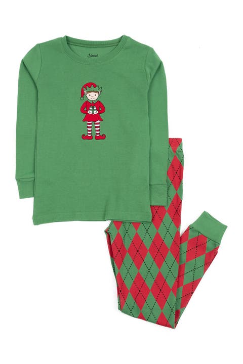 Two-Piece Cotton Matching Family Holiday Pajamas, Argyles & Holiday Prints