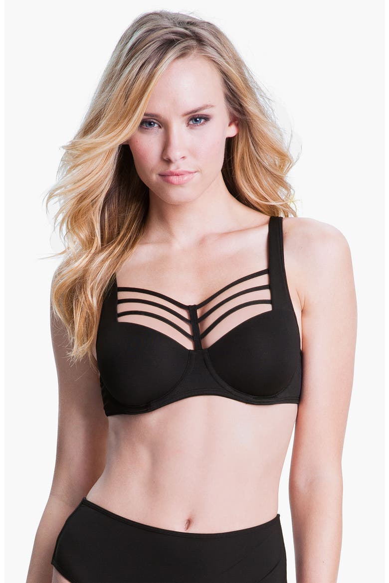 'Leading Strings' Underwire Push-Up Bra, Main, color, STRICTLY BLACK