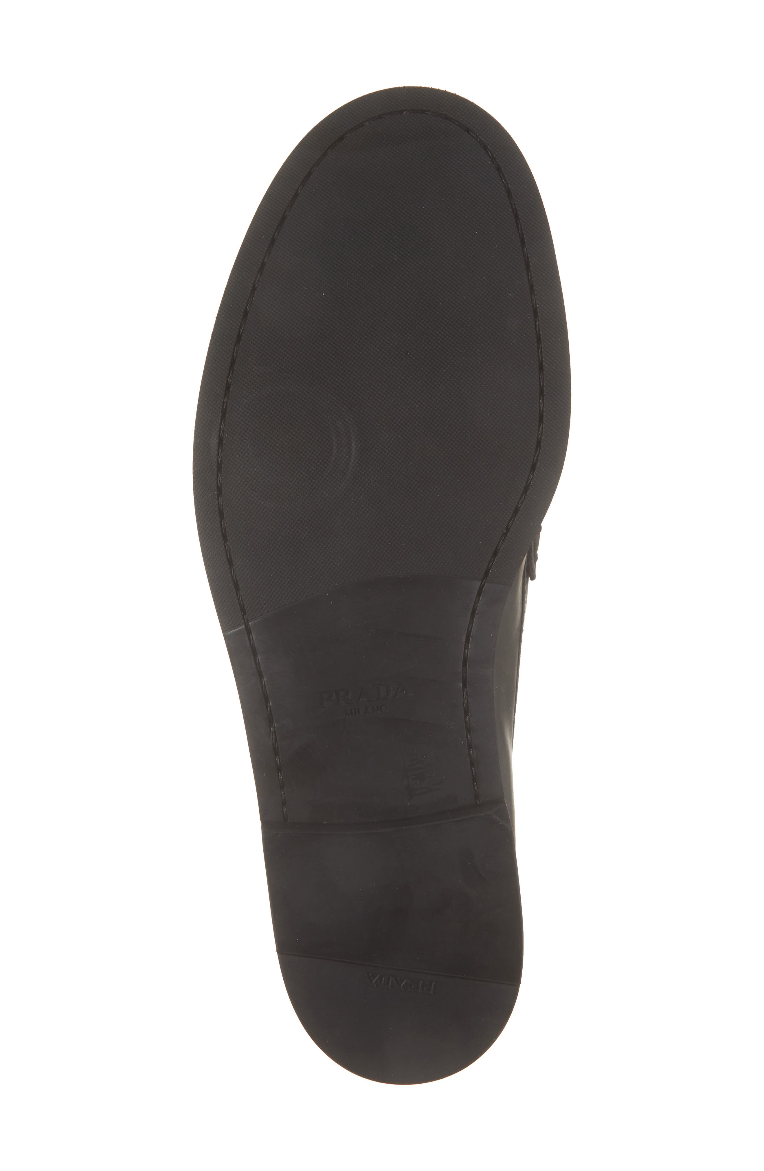 Antiqued Leather Loafer, Alternate, color, NERO/ CUOIO