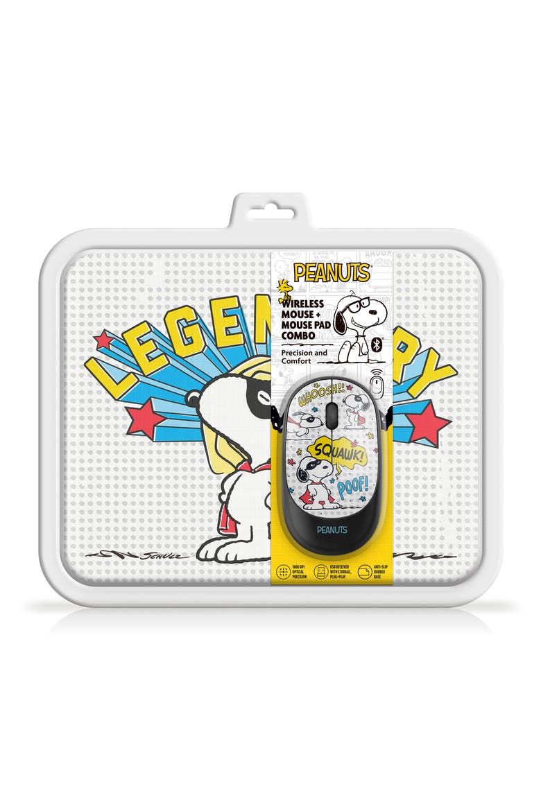 Joe Cool Wireless Mouse & Mouse Pad Set, Alternate, color, WHITE