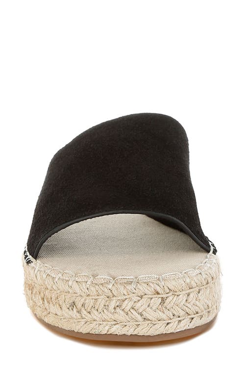 Rag & Co Women's Huntra Real Soft Leather Espadrille Flatforms In Black In Black