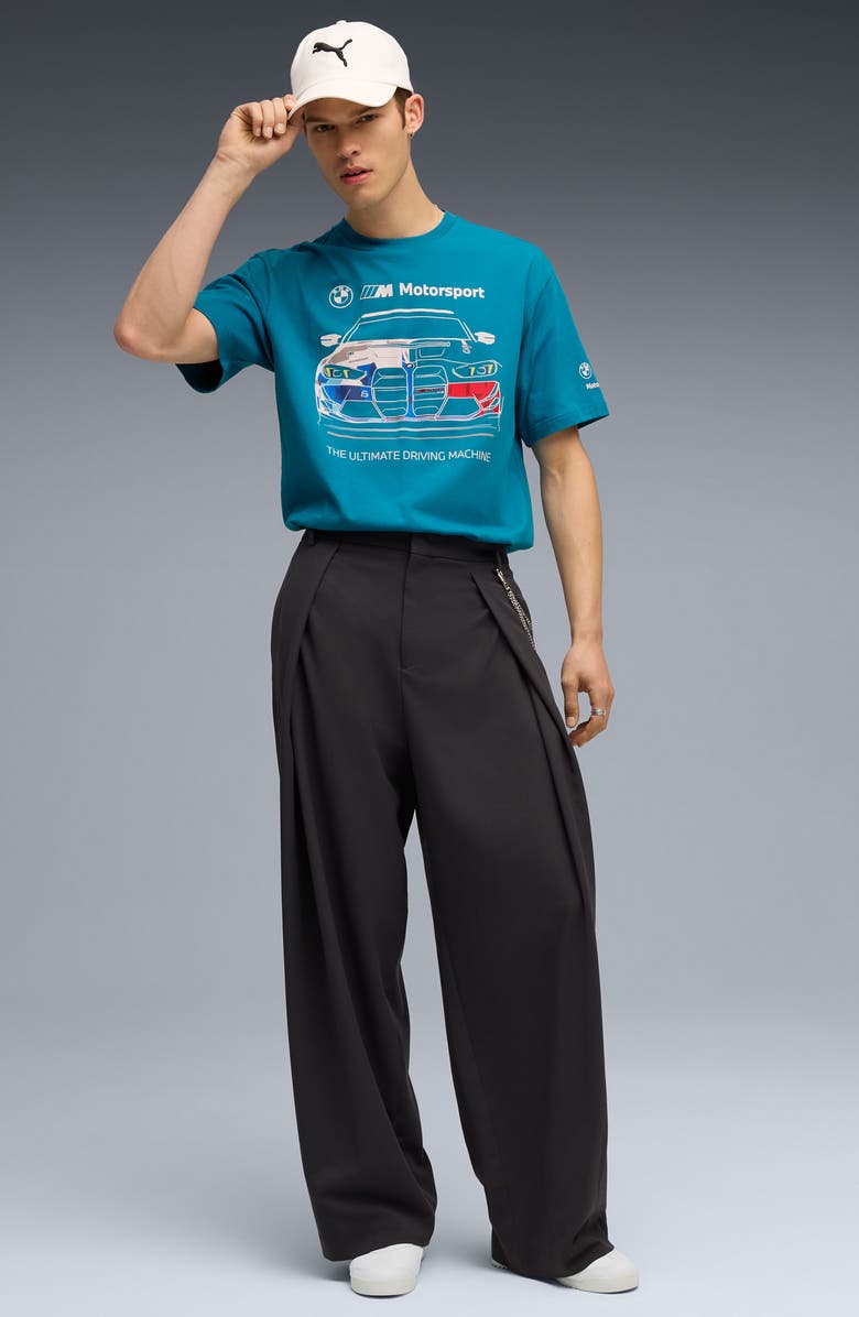 PUMA x BMW M Motorsport Cotton Graphic T-Shirt, Alternate, color, Tropical Blue