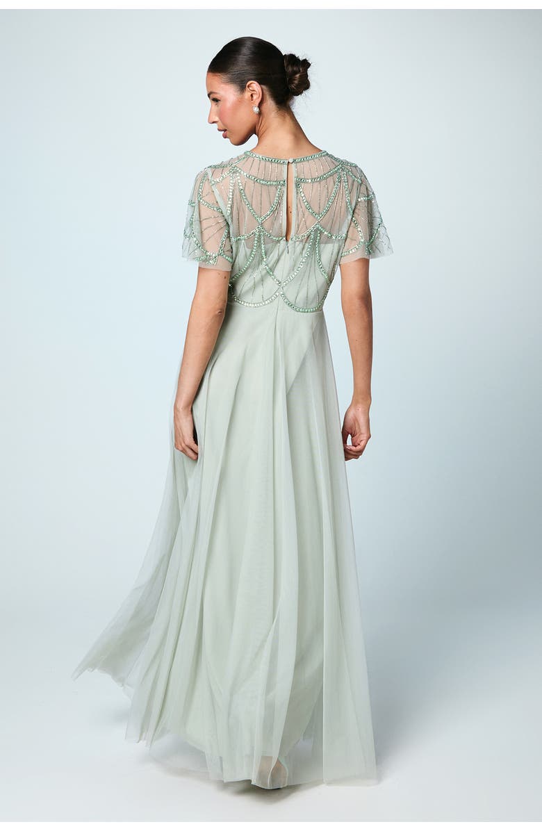 Coast Embellished Bodice Bridesmaids Dress, Alternate, color, Sage