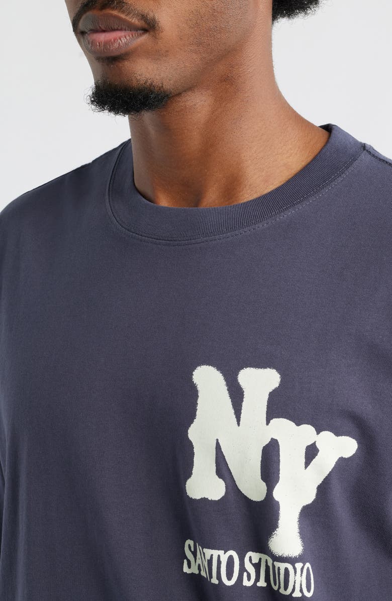 SANTO STUDIO x Cody Bellinger NY Drappo Graphic T-Shirt, Alternate, color, Navy