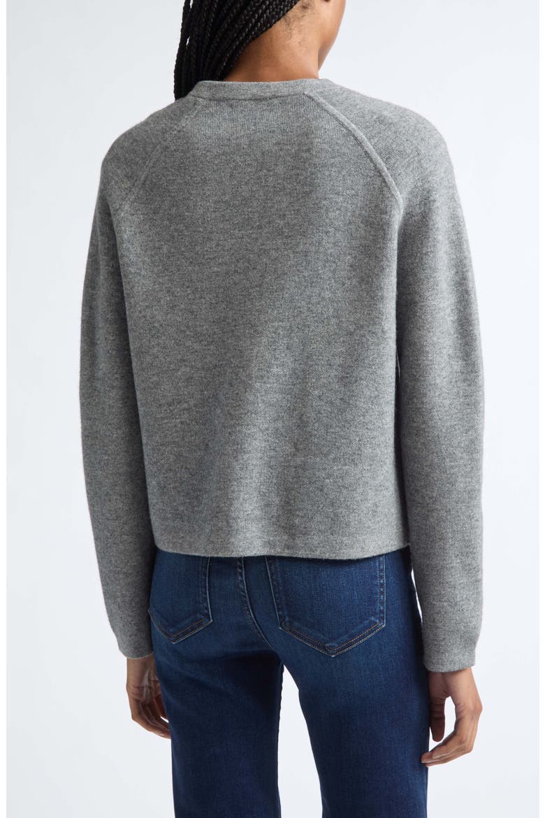 Elwood Merino Wool & Cashmere Knit Jacket, Alternate, color, MEDIUM HEATHER GREY