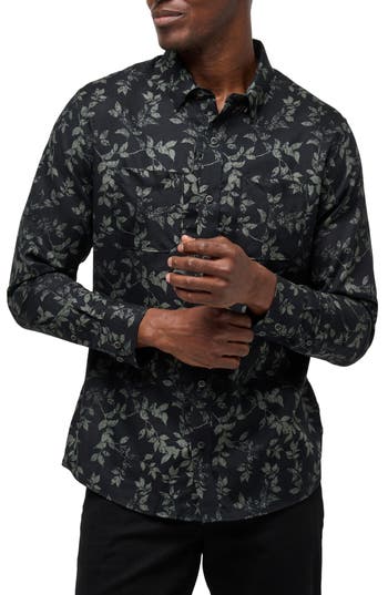 Travismathew Searchlight Button-up Shirt In Black