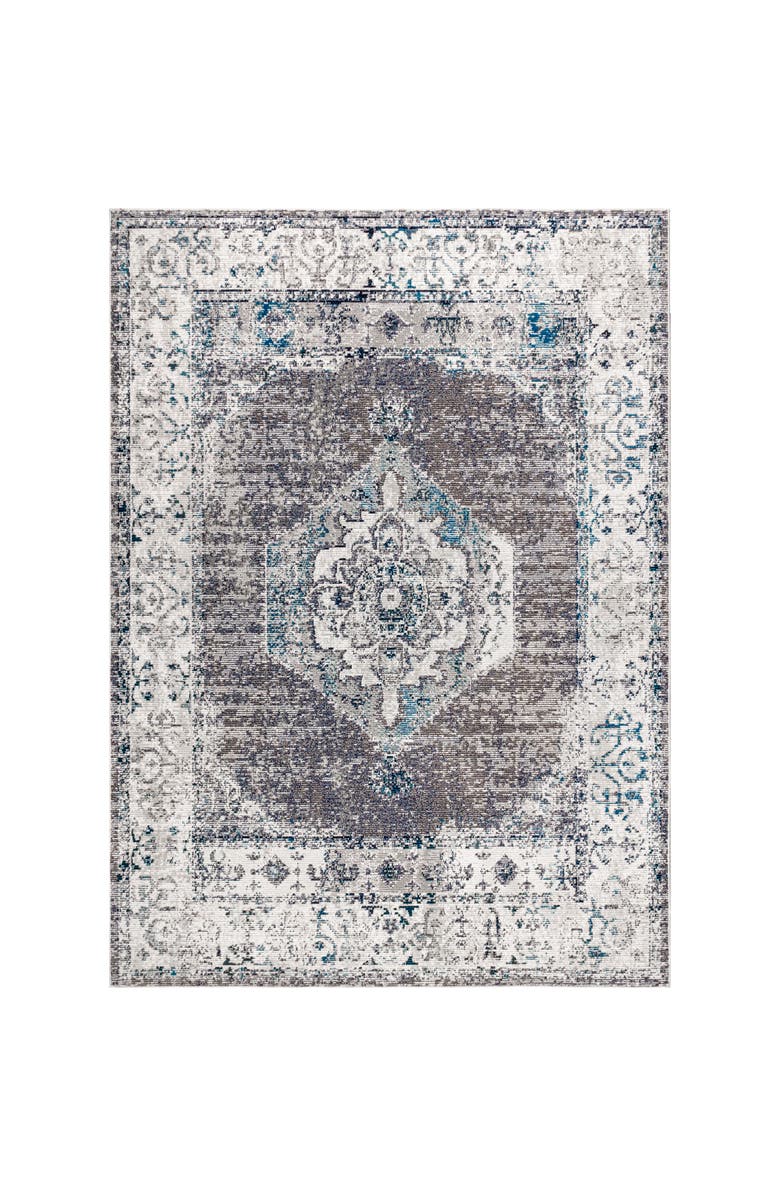 JONATHAN Y Ankara Vintage Medallion Area Rug, Main, color, Gray/Ivory