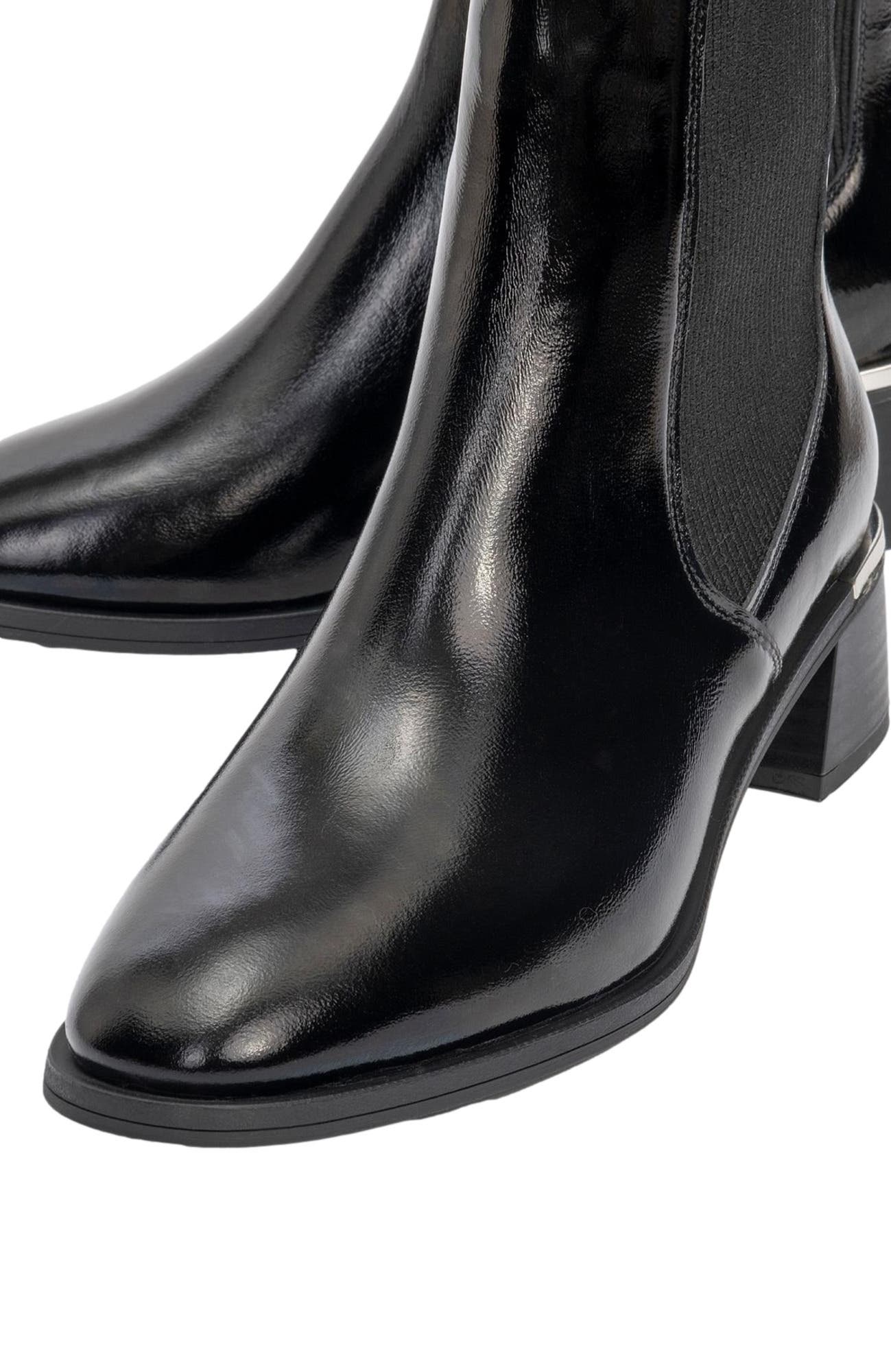 Forever & Always Shoes Neiva Leather Chelsea Boot, Alternate, color, Black Patent Leather