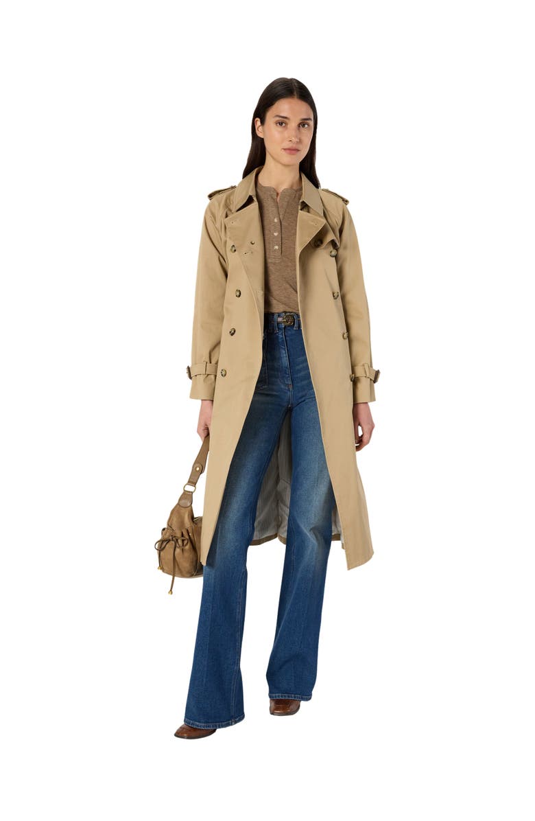 GERARD DAREL Serge Belted Trench Coat, Alternate, color, Beige