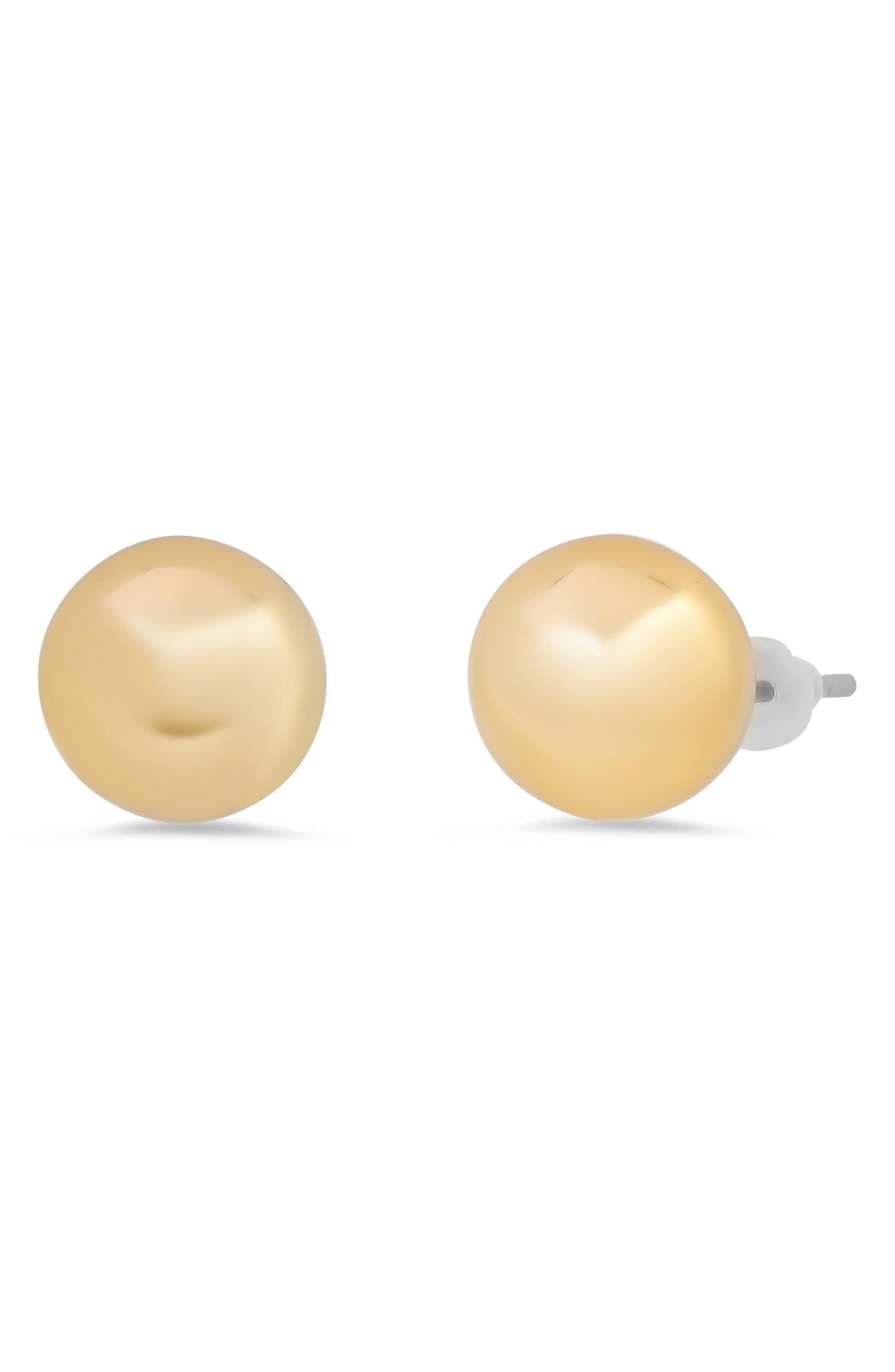 Stainless Steel Ball Stud Earrings