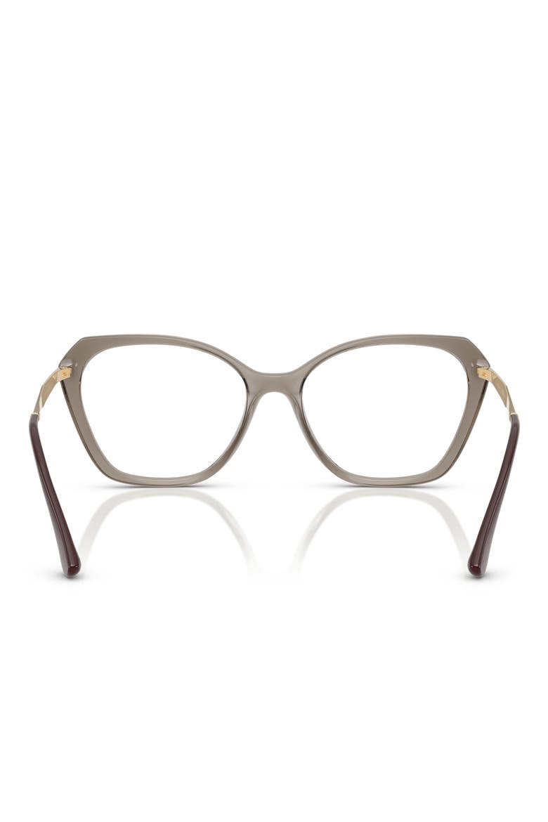 52mm Cat Eye Optical Glasses, Alternate, color, TRANSPARENT BROWN