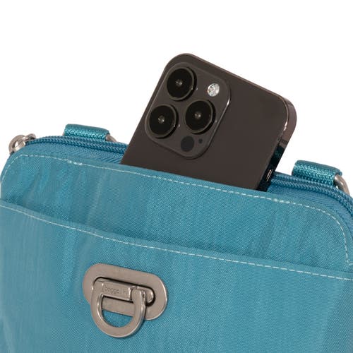 Baggallini Coastal Flip Lock Mini Crossbody In Seaside Blue