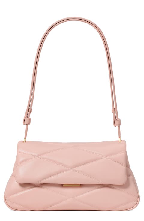 grace diamond quilted leather shoulder bag