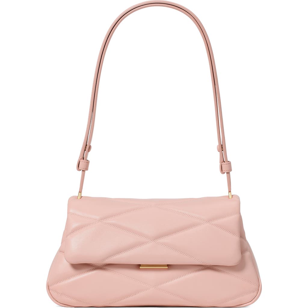Kate Spade New York Grace Diamond Quilted Leather Shoulder Bag In Rose Smoke