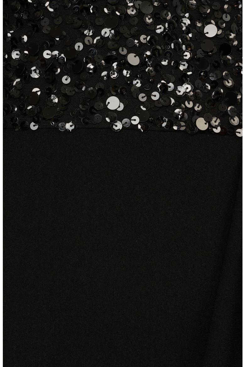 Beaded Bodice Strapless Mermaid Gown, Alternate, color, BLACK