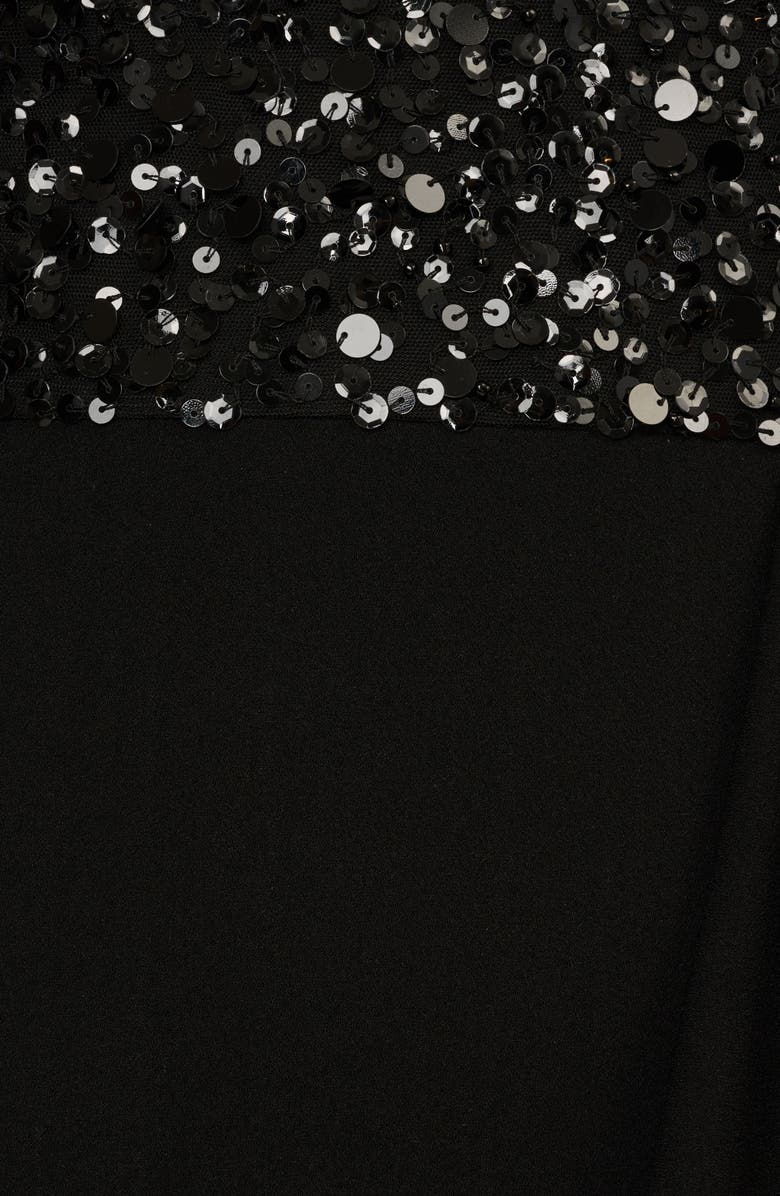 Adrianna Papell Beaded Bodice Strapless Mermaid Gown, Alternate, color, Black