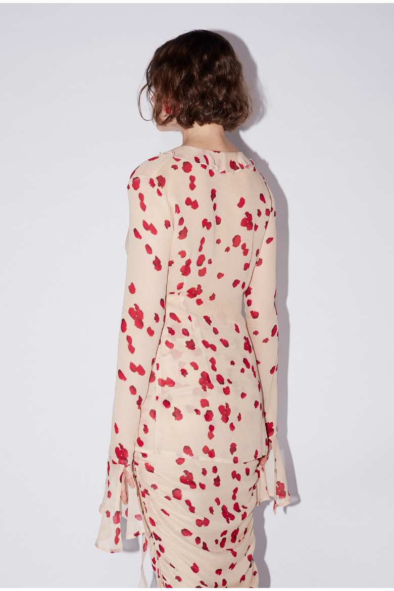 Rose Chiffon Top, Alternate, color, Nude Rose