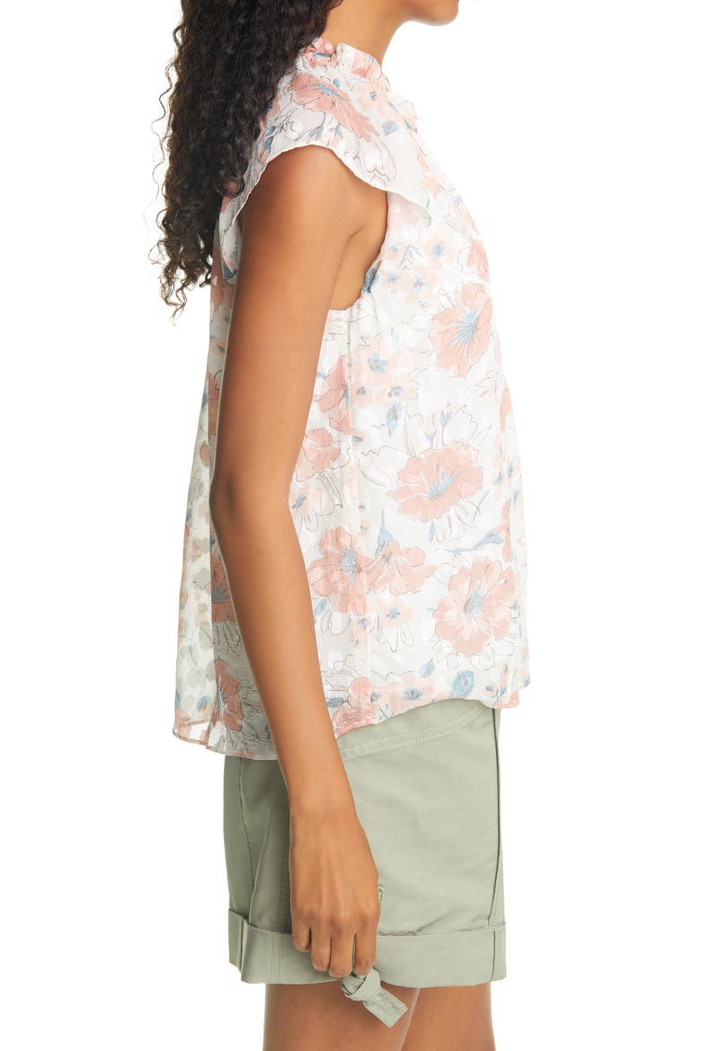 Amelie Fleur Top, Alternate, color, SNOW COMBO