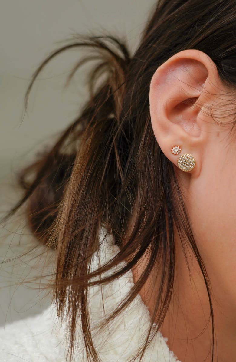 Dana Rebecca Designs Jennifer Y Pointed Flower Diamond Stud Earrings, Alternate, color, 