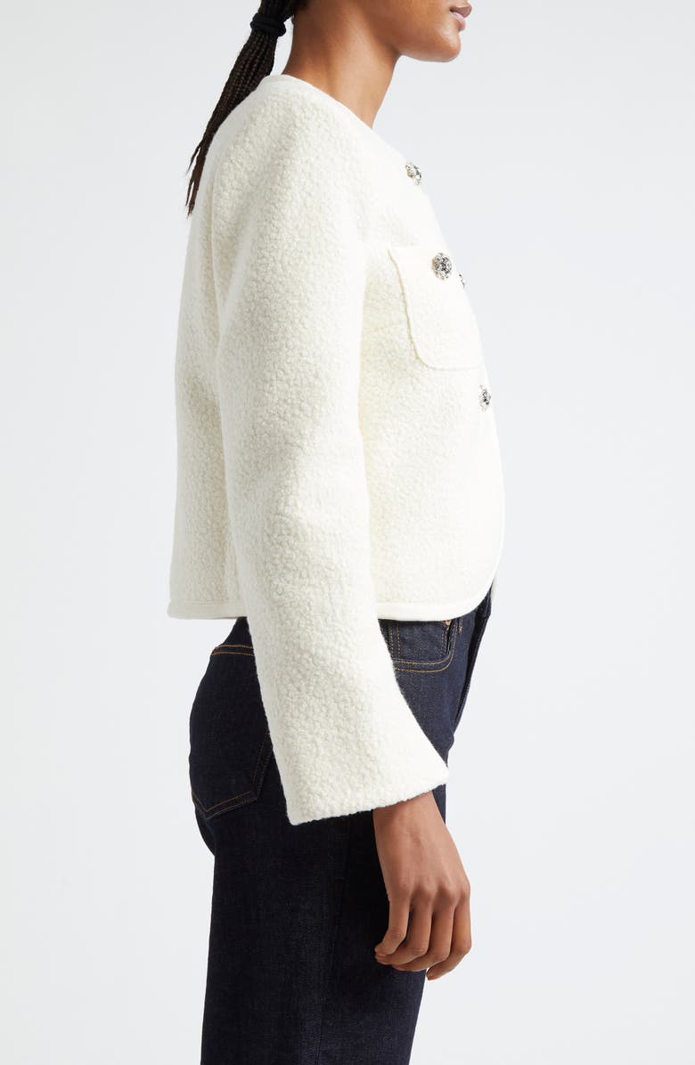 Cinq à Sept Junia Bouclé Jacket, Alternate, color, Ivory