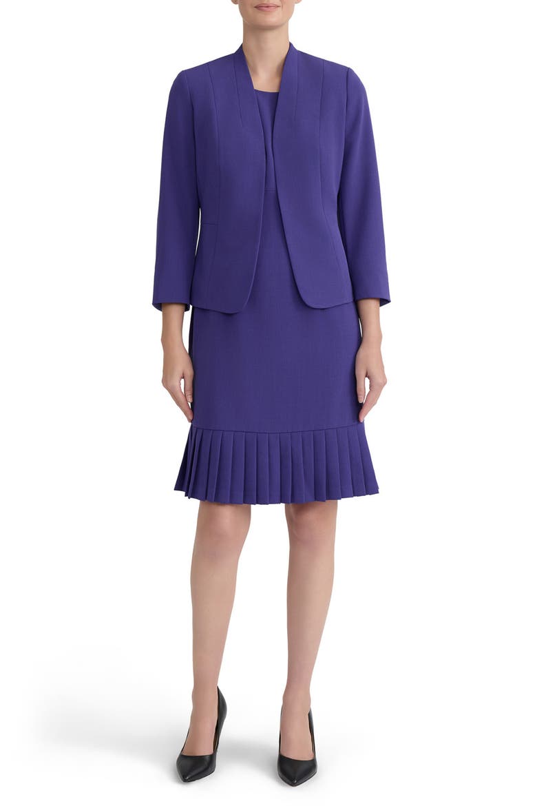 Seamed Open Front Jacket, Alternate, color, REGAL PLUM