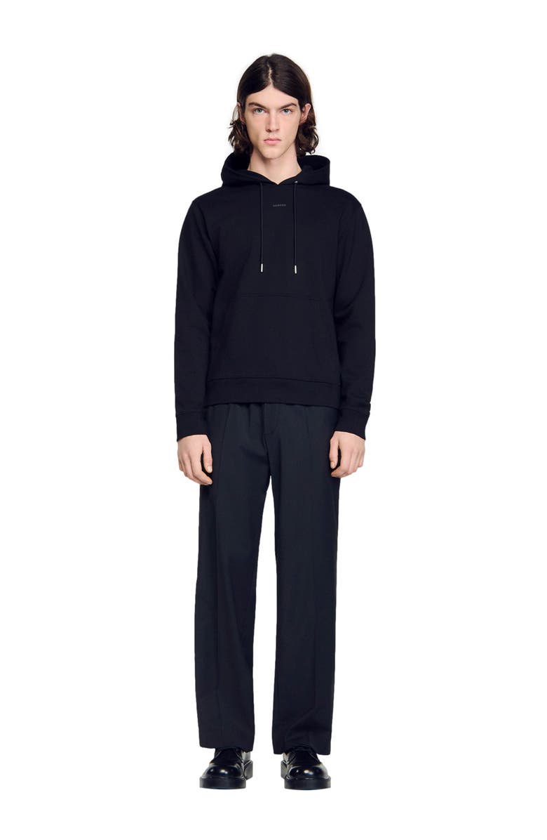 SANDRO Logo sweatshirt, Alternate, color, Black