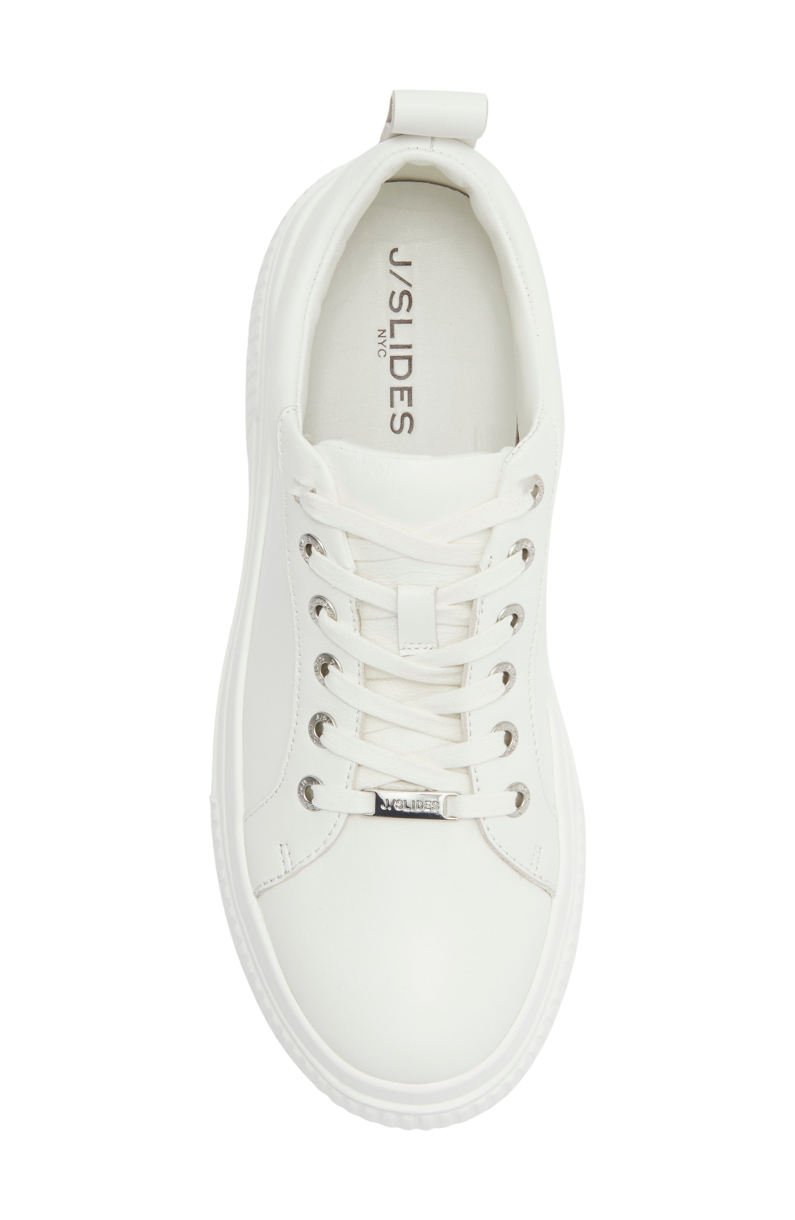 JSlides West Platform Sneaker, Alternate, color, White