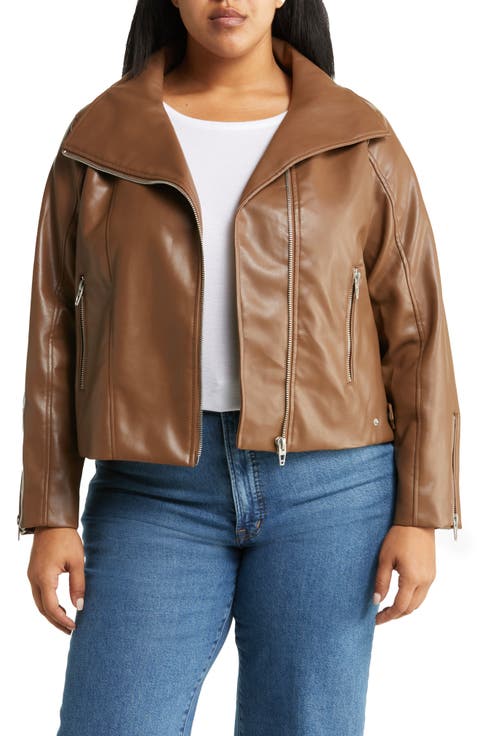 Faux Leather Moto Jacket