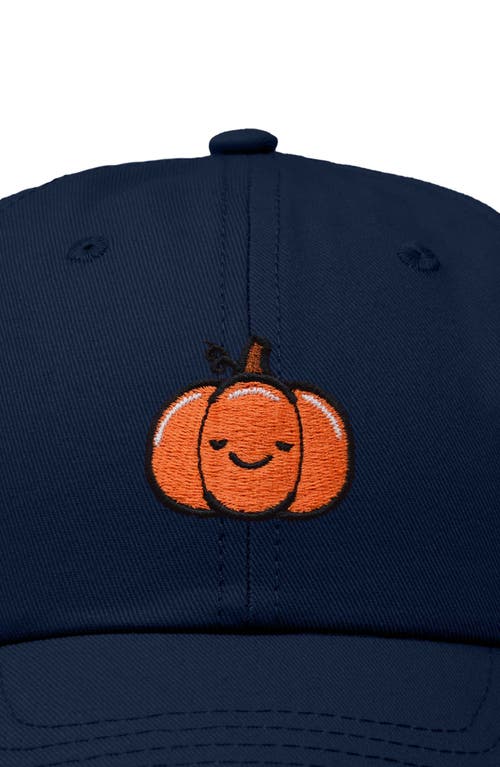 Dalix Baby Pumpkin Embroidered Dad Hat In Navy Blue