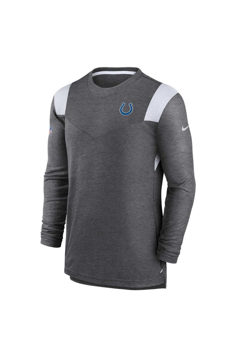 Nike Men's Nike Charcoal Indianapolis Colts Sideline Tonal Logo Performance Player Long Sleeve T-Shirt, Alternate, color, Charcoal