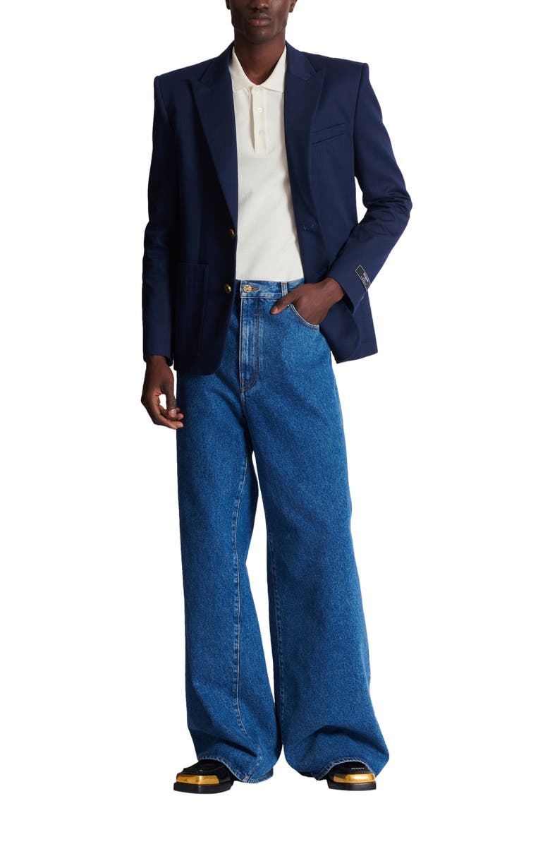 Balmain Embroidered cotton polo, Alternate, color, White