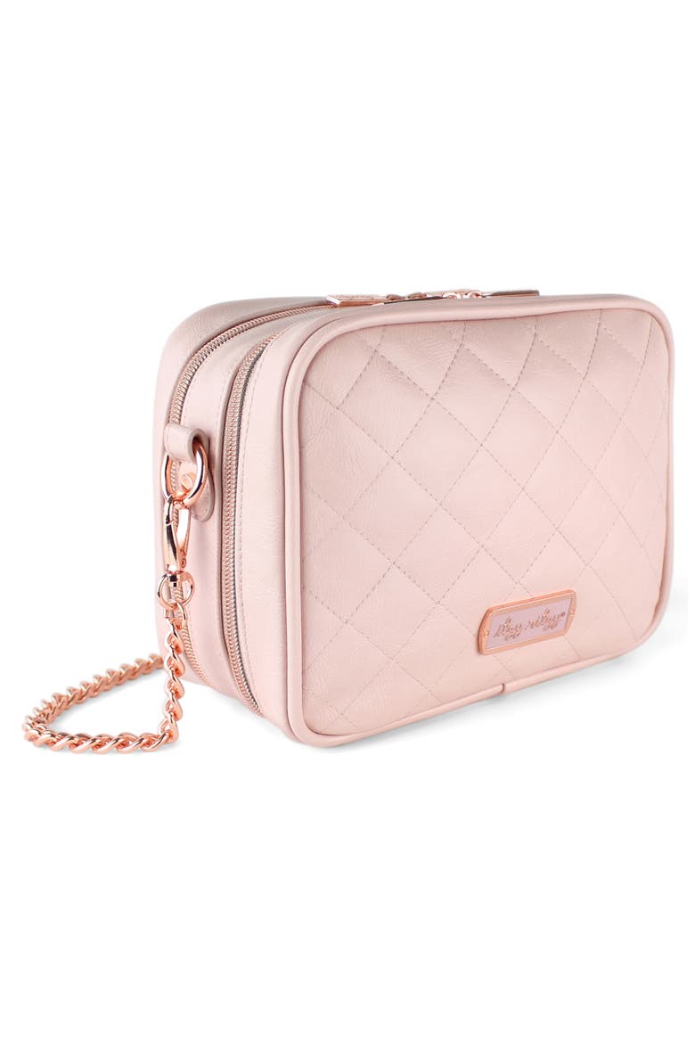 Double Take Faux Leather Crossbody Diaper Bag, Alternate, color, BLUSH