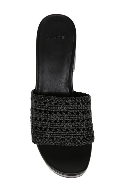 Vince Margo Crochet Leather Platform Sandals In Black