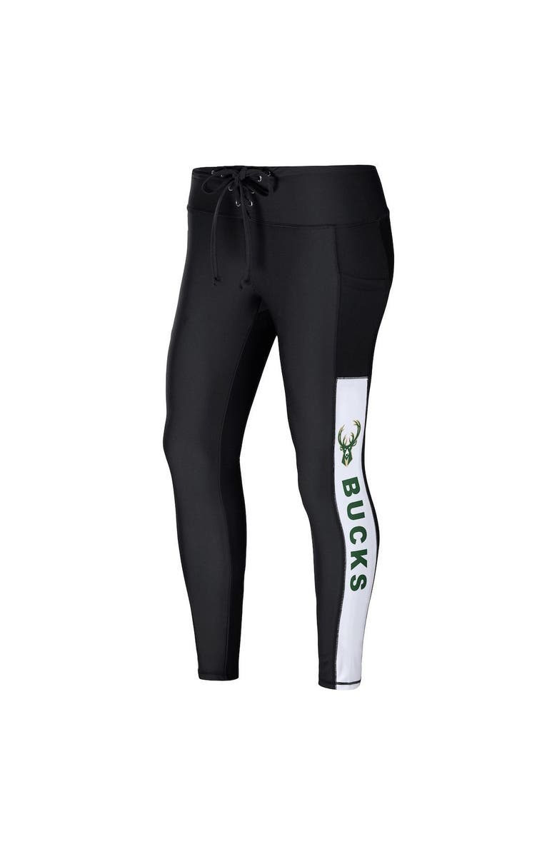 WEAR by Erin Andrews Women's WEAR by Erin Andrews Black Milwaukee Bucks Leggings, Alternate, color, 
