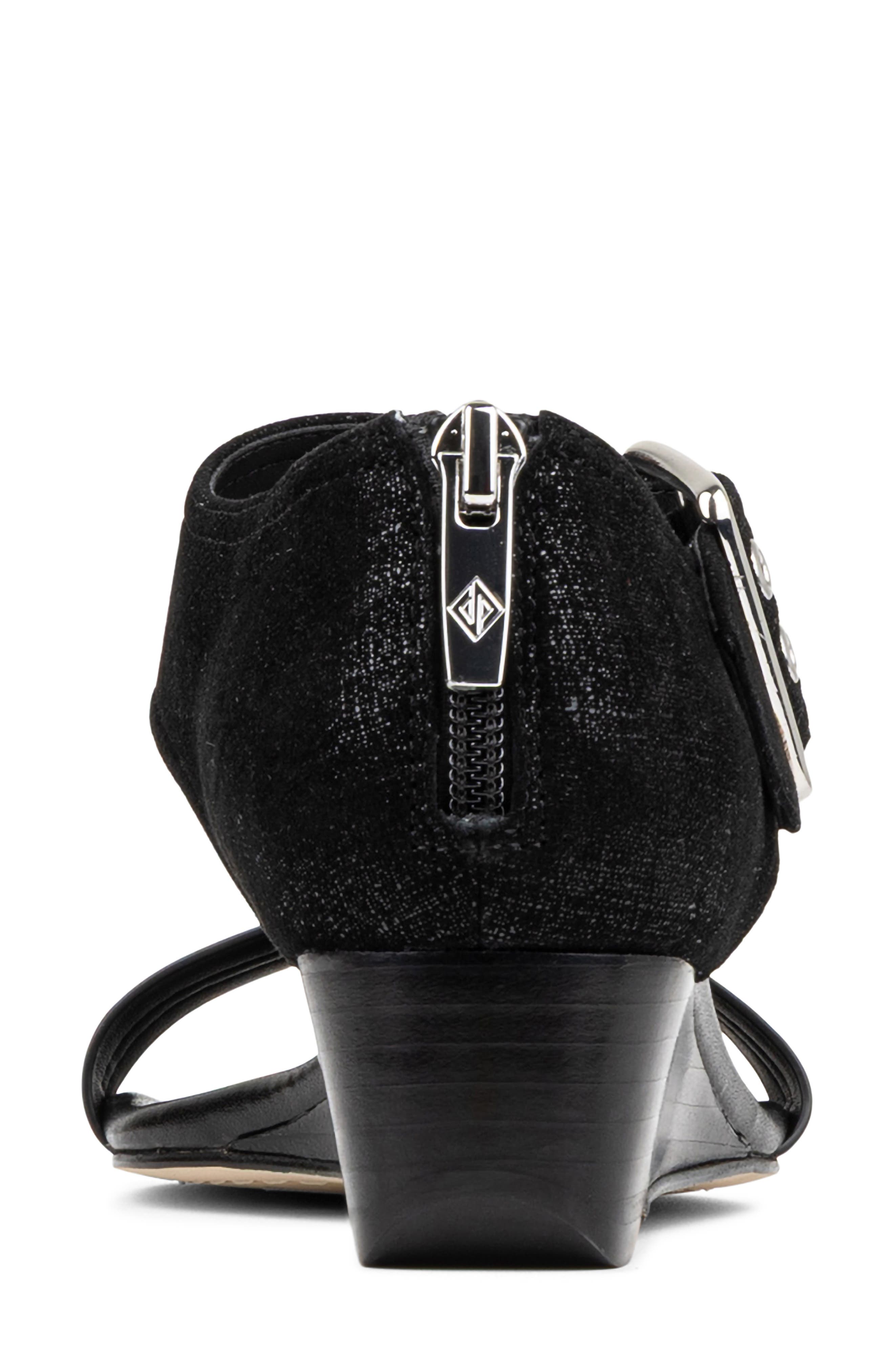 Donald Pliner Mid Wedge Sandal, Alternate, color, Black