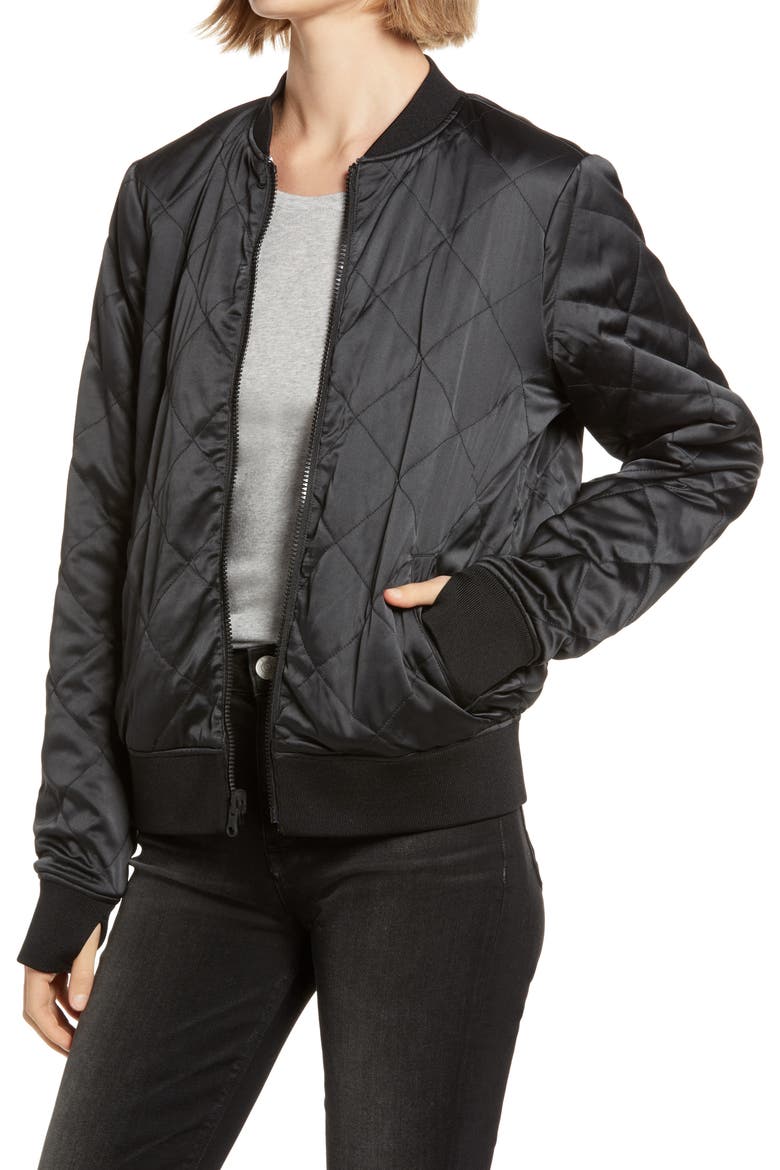 Reversible Bomber Jacket, Alternate, color, HOUNDSTOOTH/ BLACK