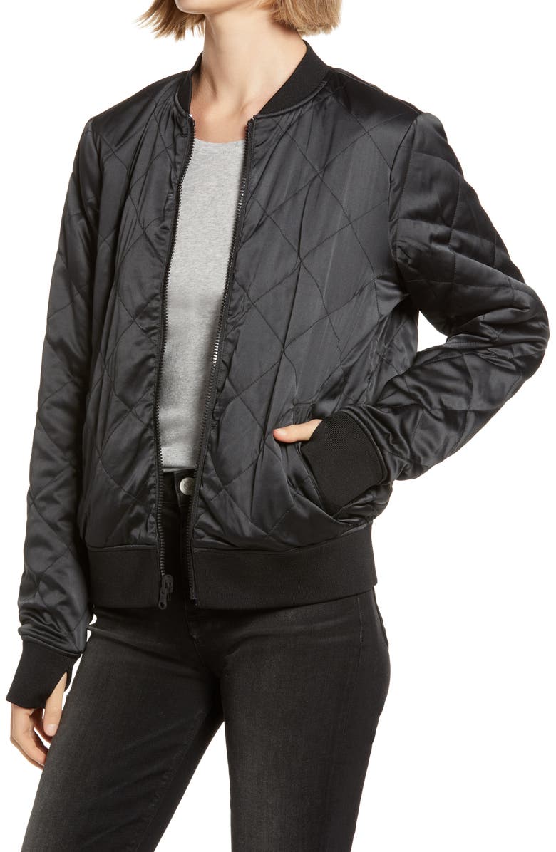 Blanc Noir Reversible Bomber Jacket, Alternate, color,