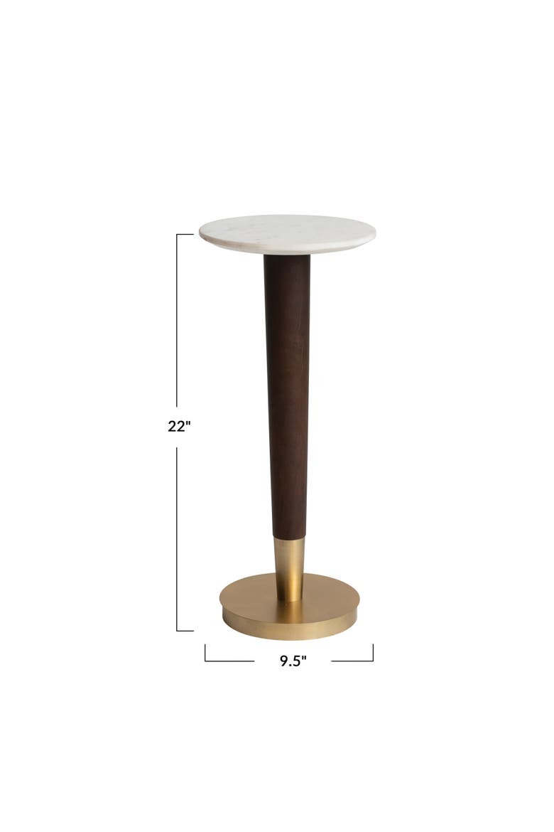 Martini Table with Top, Alternate, color, Black