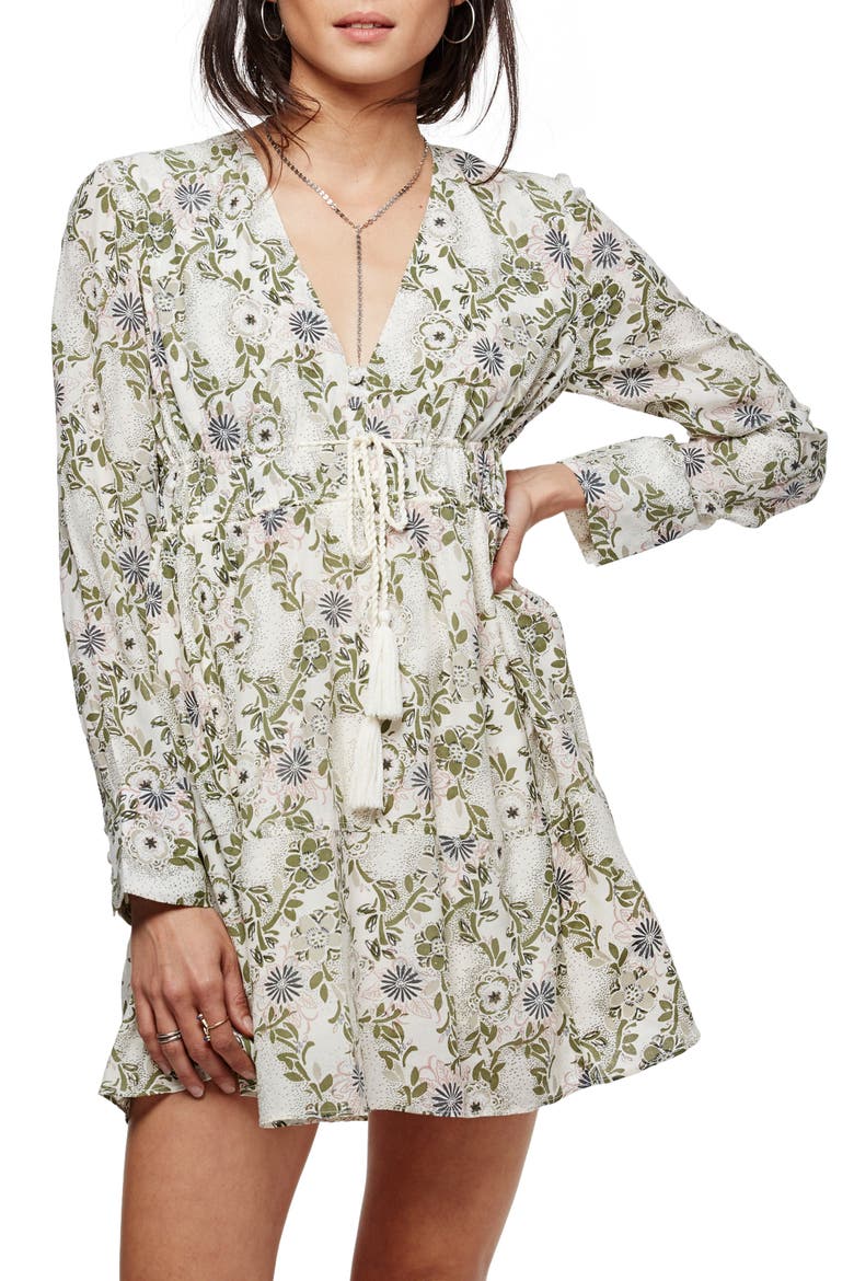 Stealing Fire Tunic Dress, Main, color, IVORY COMBO