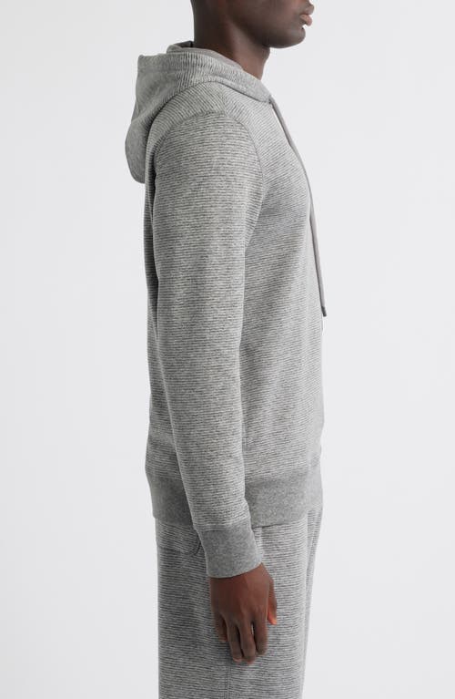Daniel Buchler Pinstripe Pajama Hoodie In Gray