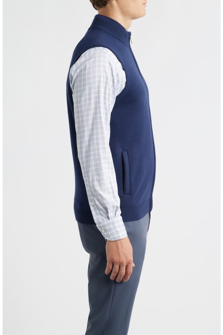 Coolspun Performance Full Zip Sweater Vest, Alternate, color, NAVY