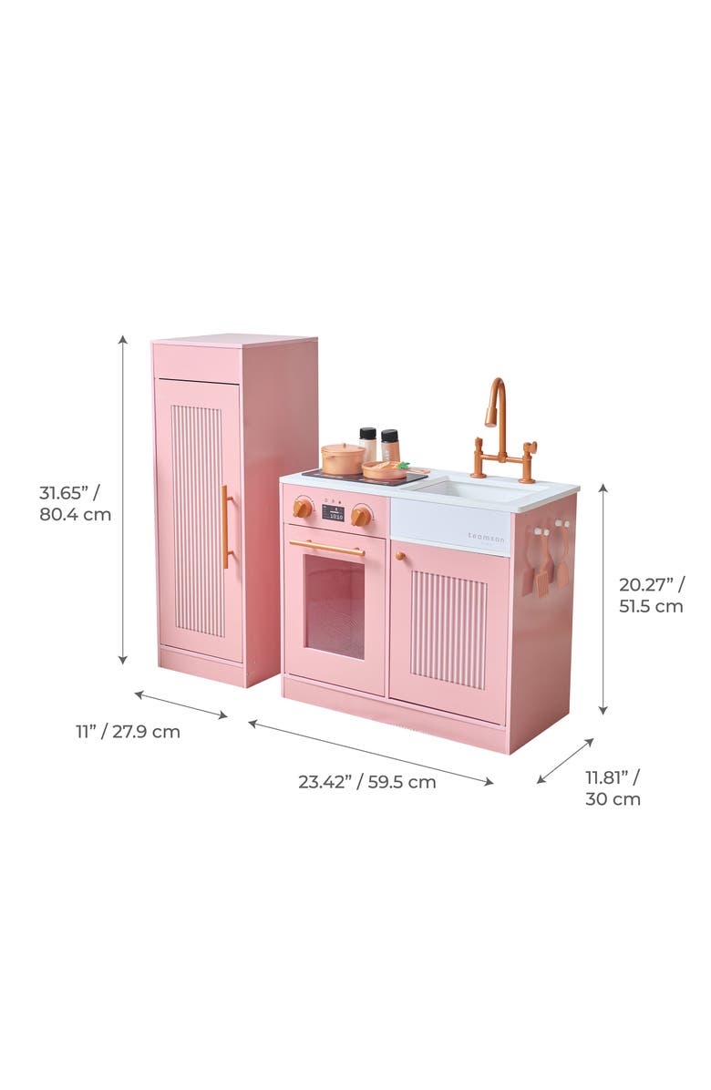 Teamson Kids Little Chef Chester Play Kitchen & Accessories, Alternate, color, Peach