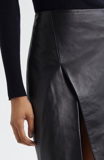 LOULOU DE SAISON Ekare Slit Leather Skirt | Nordstrom